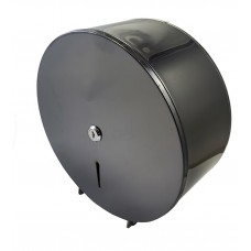 Porta Papel Higienico Rolao Aço Inox polido preto Rolo 500m